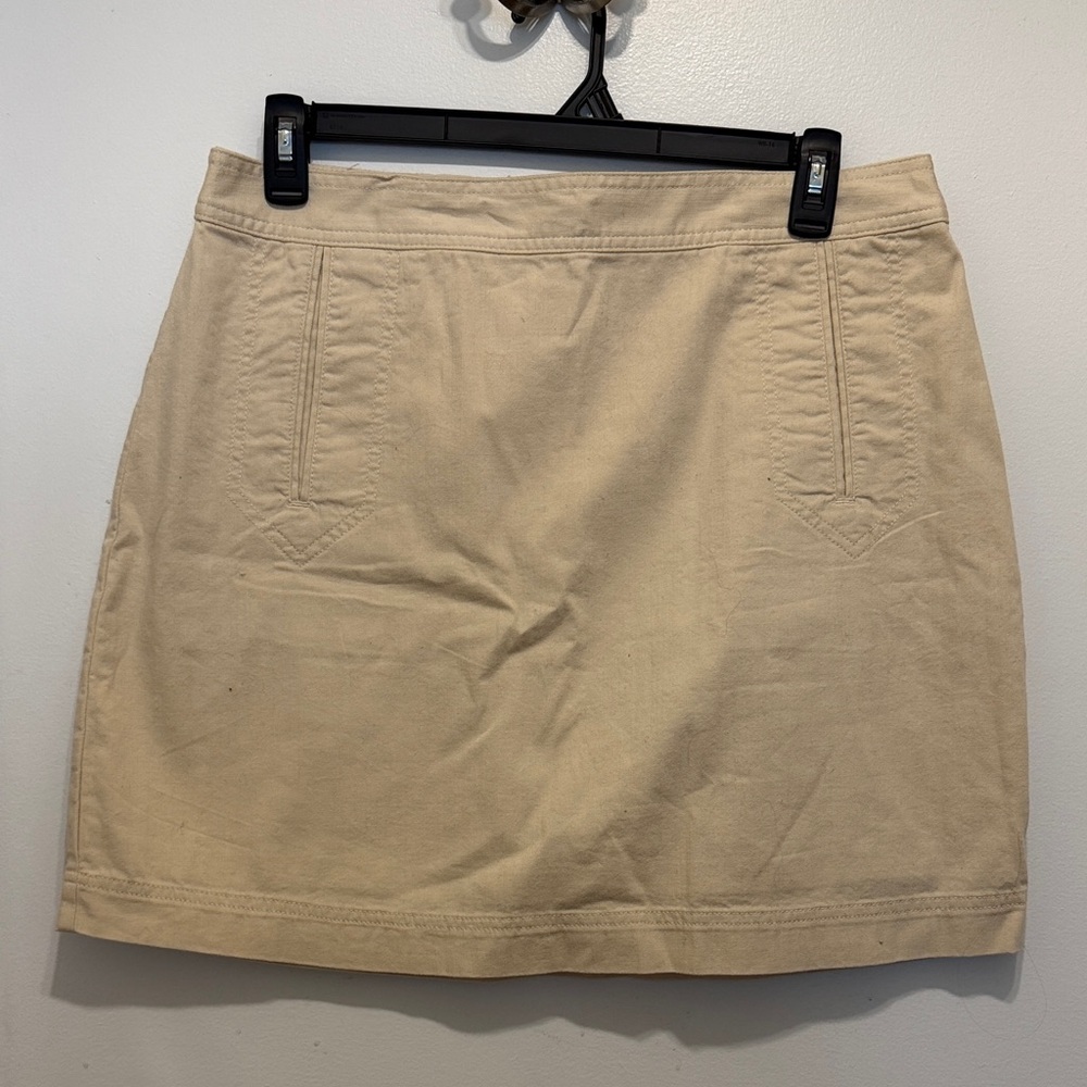 Banana Republic Factory Beige Cotton Mini Skirt